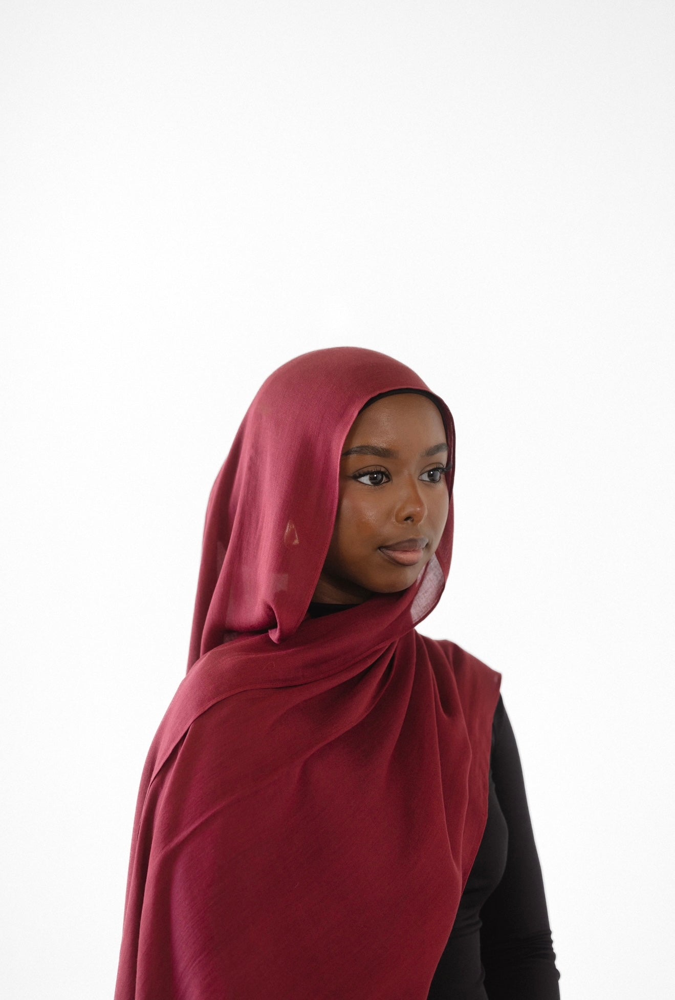 Premium Modal Hijab - Cherry Cola