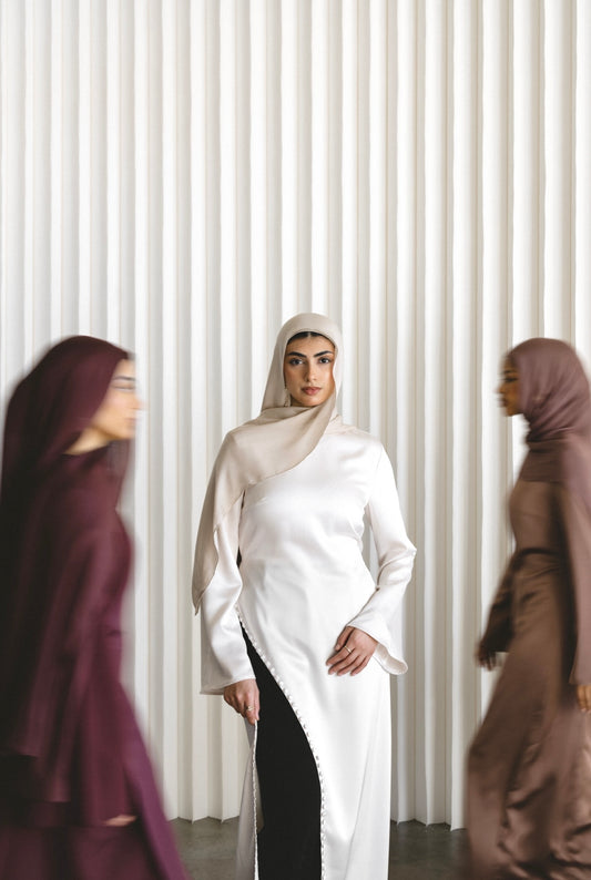 LAYL Asymmetrical Top - Ivory Silk