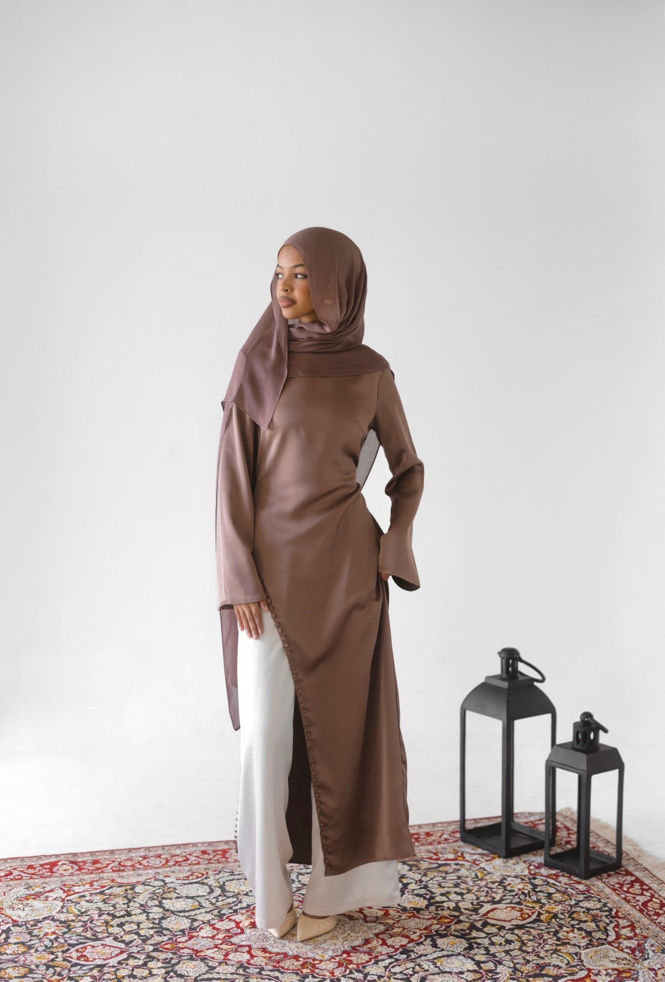 LAYL Asymmetrical Top - Mocha Dune