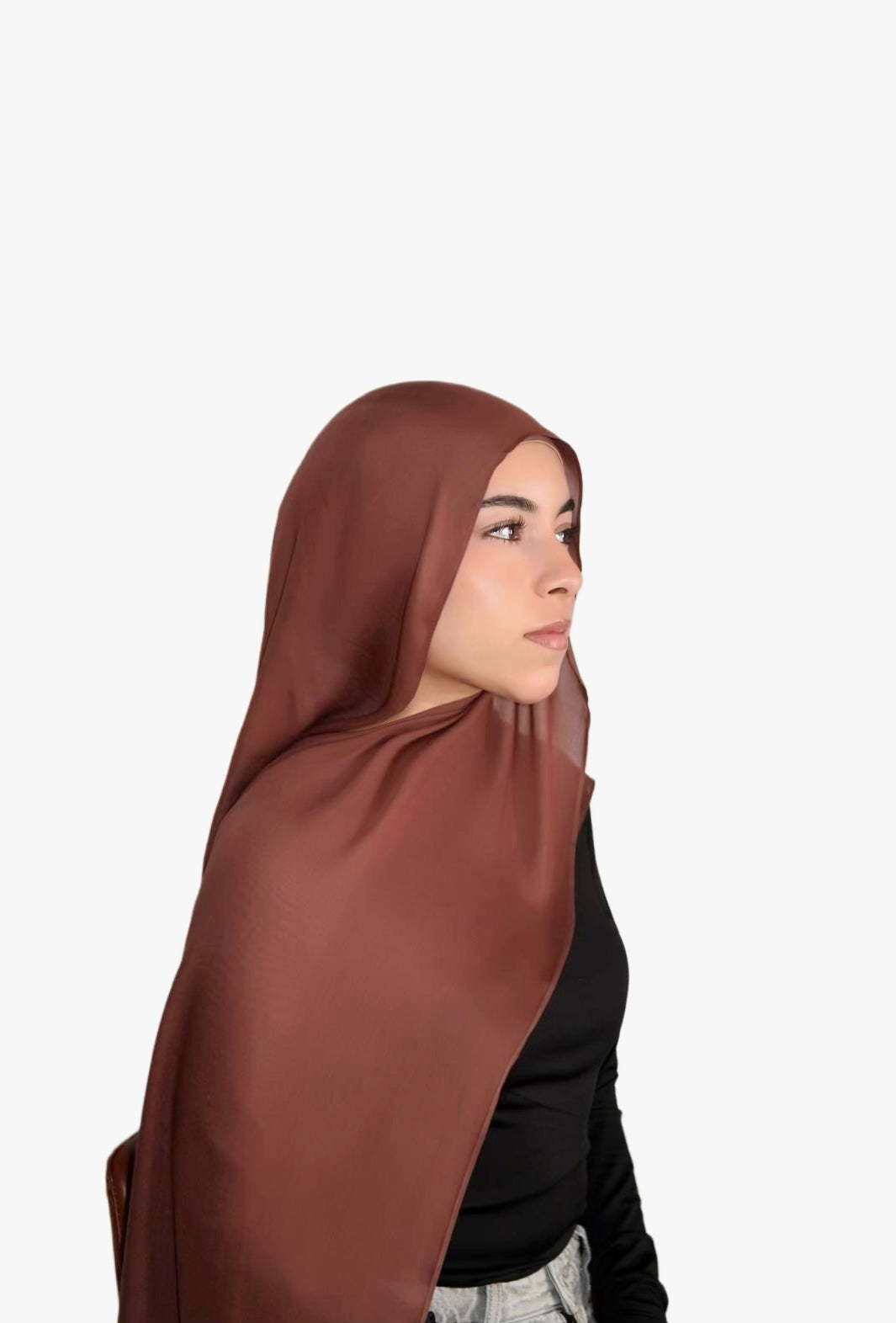 Light Modal Hijab - Saddle
