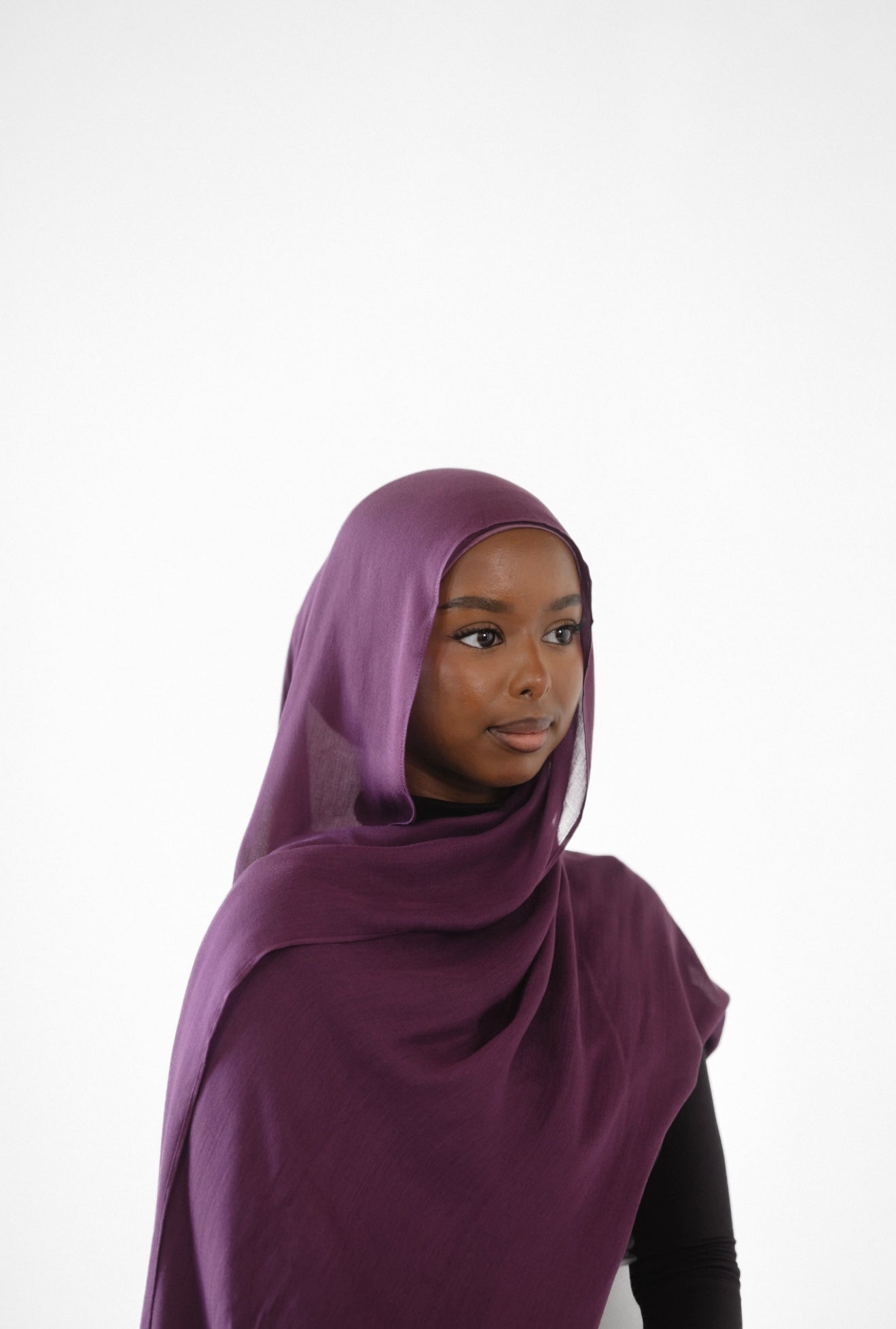 Light Modal Hijab - Deep Berry